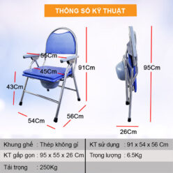 Ghế bô vệ sinh không gỉ sét GK-130